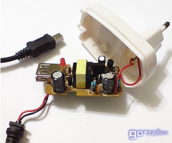 Временный блок питания видеорегистратора от сети 220V