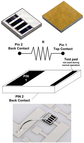 Конструкция миниатюрного Back-Contact Resistor серии IGBR (Vishay)