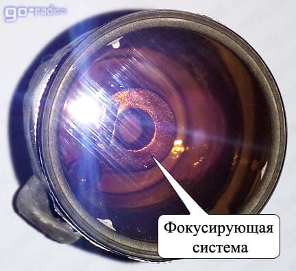 Фокусирующая система внутри электронно-оптического преобразователя