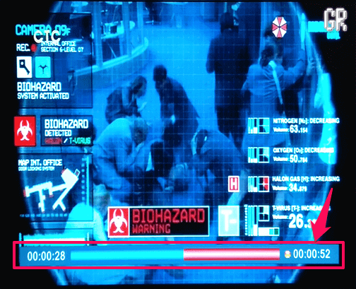 Информер функции Time Shift на экране монитора