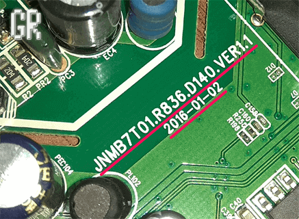Маркировка номера шасси (main board) цифрового DVB-T2 приёмника