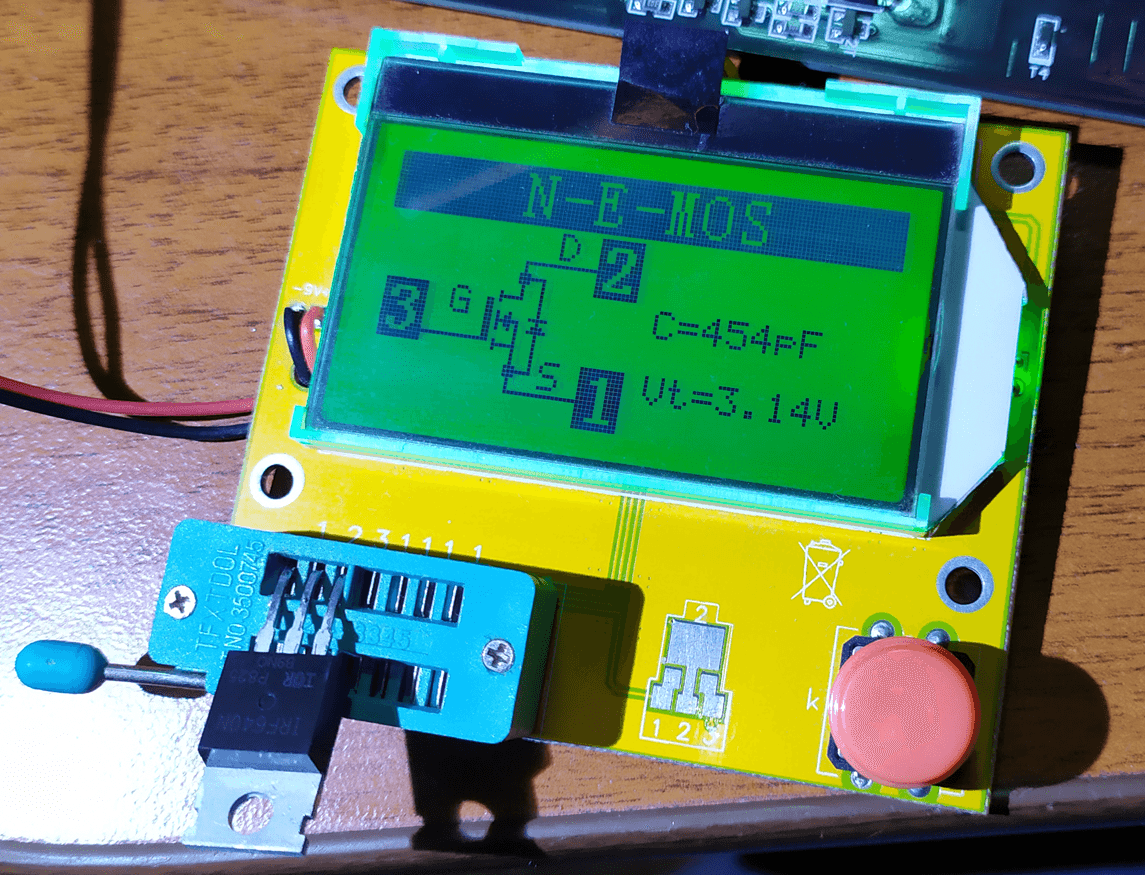 Проверка поддельного MOSFET-транзистора IRF640N.