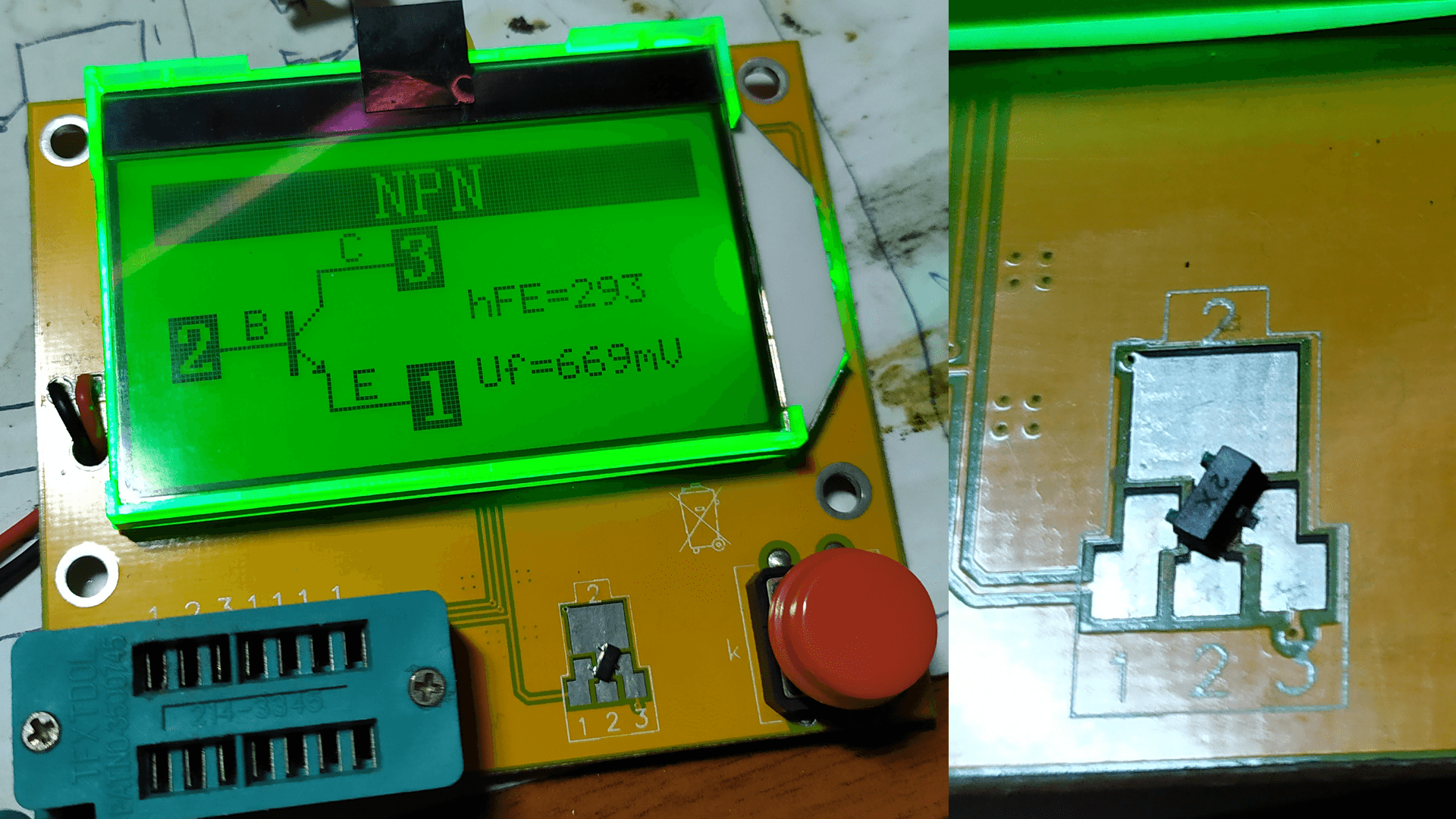 Проверка SMD-транзистора MMBT4401.