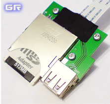 Слот для карт памяти и разъём для USB-флэшек