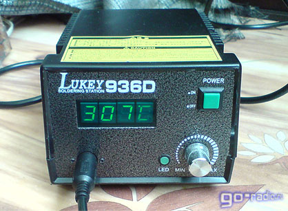 Температура жала на дисплее паяльной станции Lukey 936D