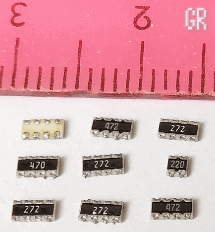 Внешний вид резисторных SMD сборок